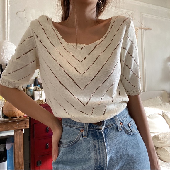 J Crew Ivory Knitted Sweater Size S - Picture 3 of 10